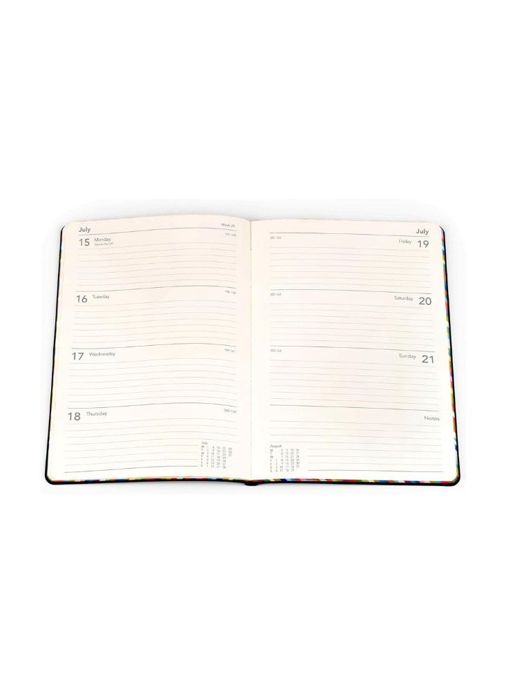 Collins - Collins Edge Rainbow 2025 Diary - A5 Week to View Planner - Light Blue - (ED153.U57-25) - Weekly Planner with Soft Touch Covers and Coloured Page Edges - Image 1