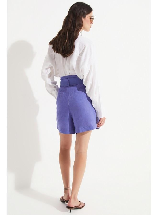 جون قميص نسائي قطني مخطط واسع أبيض - Image 4