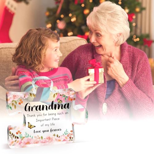 Buioata Grandma Gifts - Delicate Grandma Christmas Gifts from Grandkids - Engraved Acrylic Puzzle Piece 3.9 x 3.3 inch - Mothers Day Birthday Christmas Gifts for Grandma Grandmother, Ideas - Image 5
