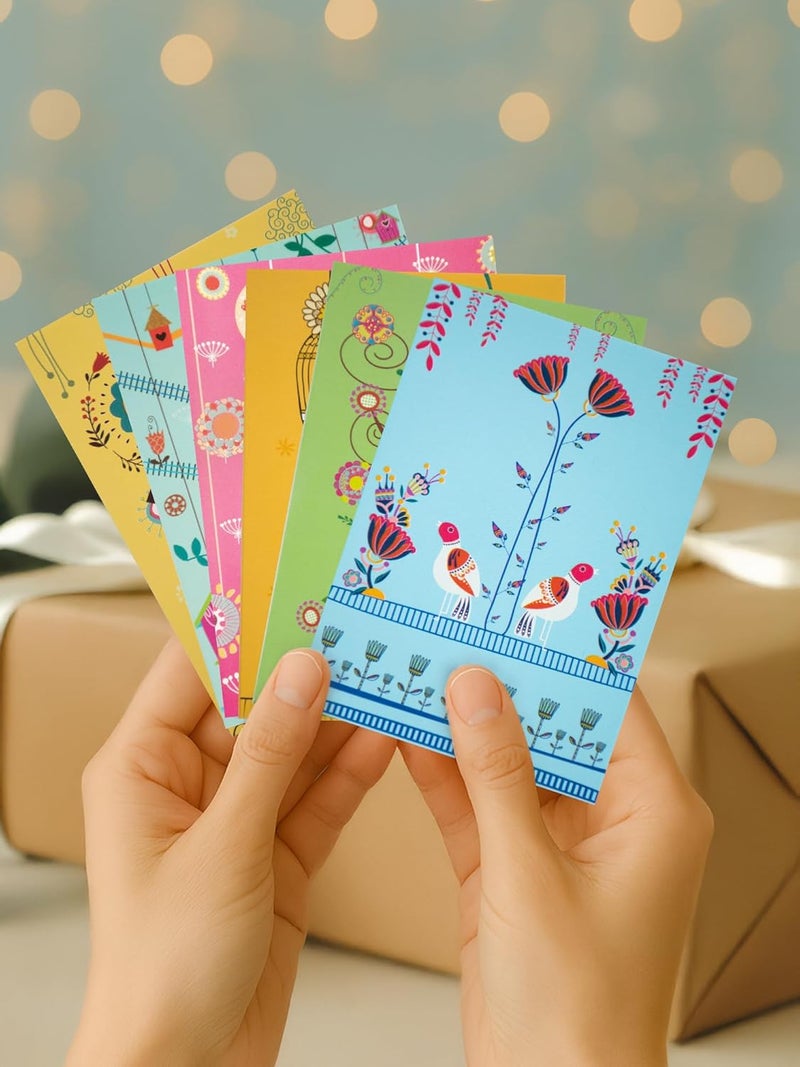 Doodle Treasure Trove – Set of 12 Thank You Notecards with Envelopes | 4.25 x 3 Inch | 6 Unique Designs (2 Each) | Blank Greeting Cards for All Occasions - Image 1