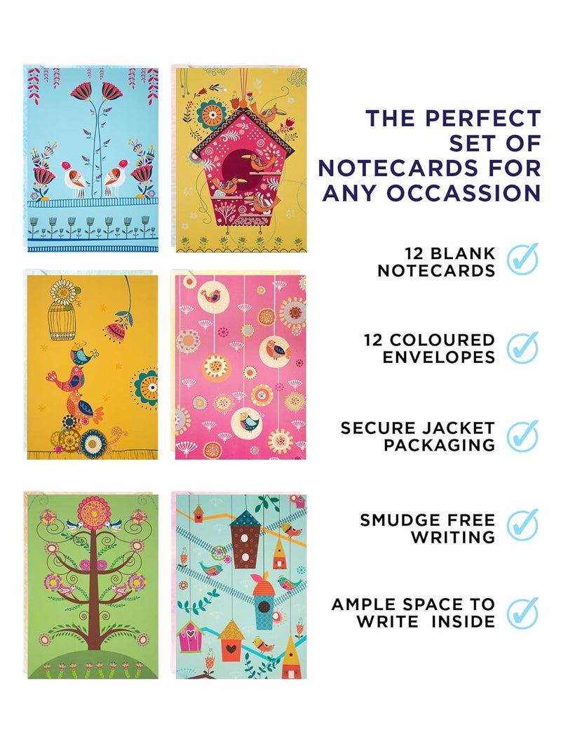 Doodle Treasure Trove – Set of 12 Thank You Notecards with Envelopes | 4.25 x 3 Inch | 6 Unique Designs (2 Each) | Blank Greeting Cards for All Occasions - Image 3