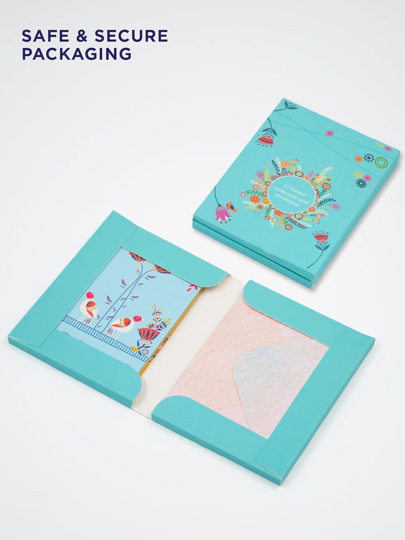 Doodle Treasure Trove – Set of 12 Thank You Notecards with Envelopes | 4.25 x 3 Inch | 6 Unique Designs (2 Each) | Blank Greeting Cards for All Occasions - Image 5