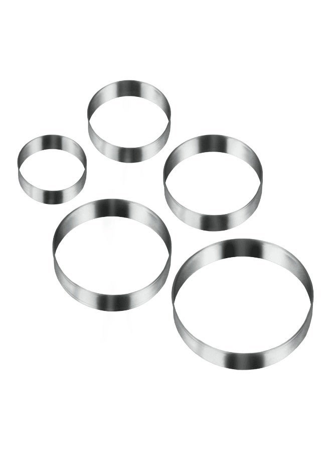 Metaltex مجموعة قواطع بسكويت دائري من ميتالتكس 5 قطع - فولاذ مقاوم للصدأ، أحجام متنوعة للخبز والحرف اليدوية - Image 2