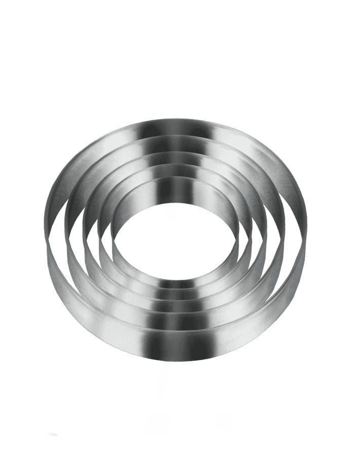 Metaltex مجموعة قواطع بسكويت دائري من ميتالتكس 5 قطع - فولاذ مقاوم للصدأ، أحجام متنوعة للخبز والحرف اليدوية - Image 3
