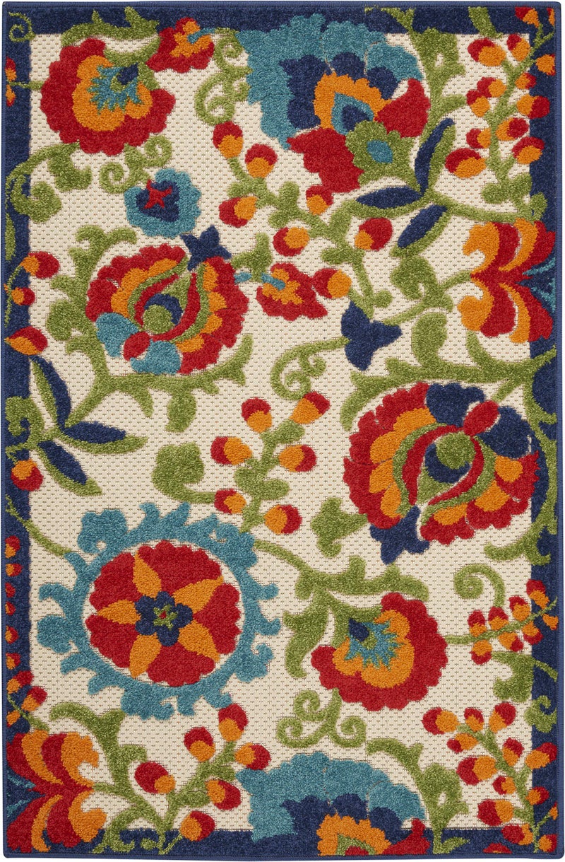 Nourison Home Aloha Multicolor 2'8" x 4' Area Rug - Easy Clean, Non Shedding, Bed Room, Living Room, Dining Room, Kitchen (3' x 4') - Image 2
