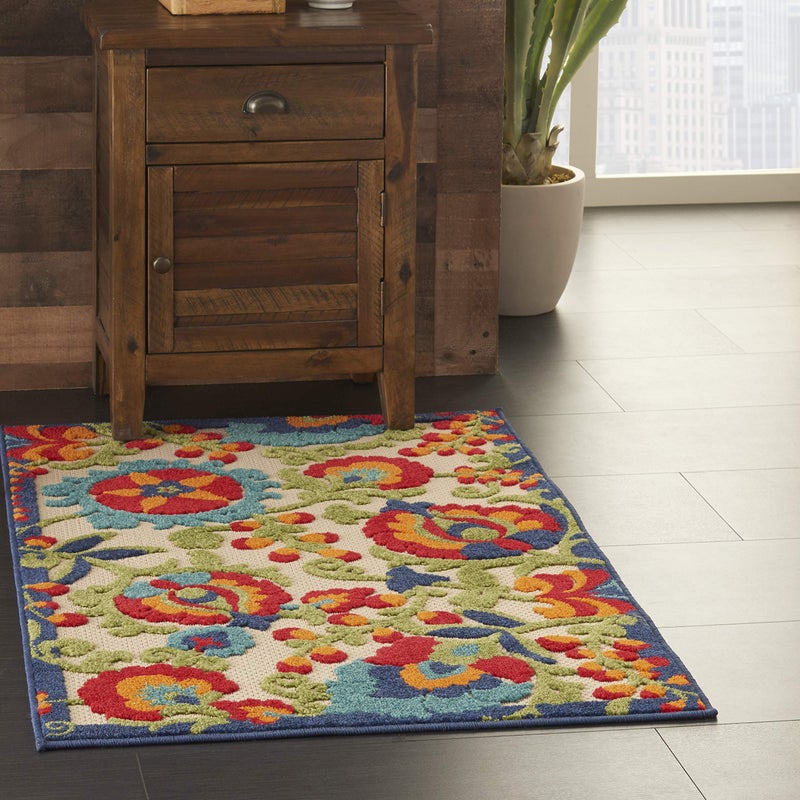 Nourison Home Aloha Multicolor 2'8" x 4' Area Rug - Easy Clean, Non Shedding, Bed Room, Living Room, Dining Room, Kitchen (3' x 4') - Image 5