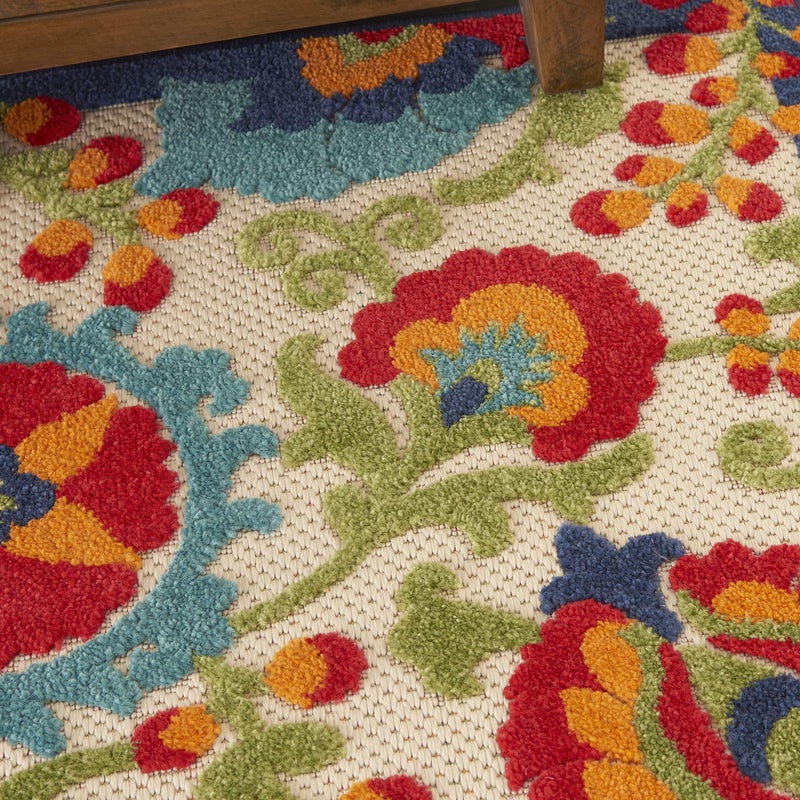 Nourison Home Aloha Multicolor 2'8" x 4' Area Rug - Easy Clean, Non Shedding, Bed Room, Living Room, Dining Room, Kitchen (3' x 4') - Image 4