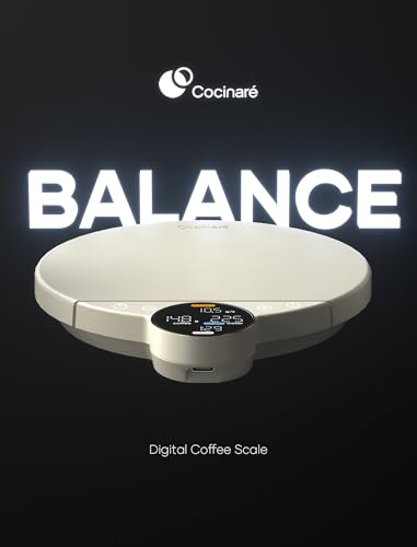 Cocinare Balance Digital Coffee Scale, Precision Control with Three Modes - Brewing Assist, Weighing, Competition, Digital Kitchen Scale for Coffee and Small Goods, Up to 3000g (Obsidian Black) - Image 2