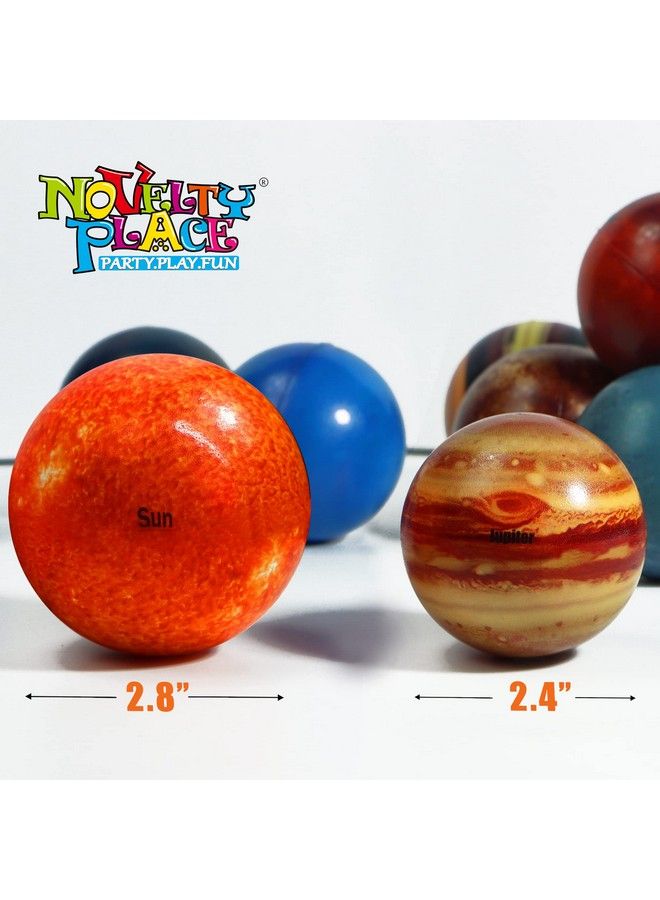 Novelty Place كرات الإجهاد للنظام الشمسي، 10 قطع، كرات كوكبية مضادة للإجهاد للأطفال والكبار، أدوات استرخاء، ألعاب فيدجيت، هدايا علم الفلك، هدايا حفلات بموضوع الفضاء، جوائز كرنفال - Image 5