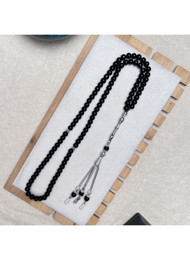 NIBEMINENT 99 Muslim Prayer Beads Black/6mm