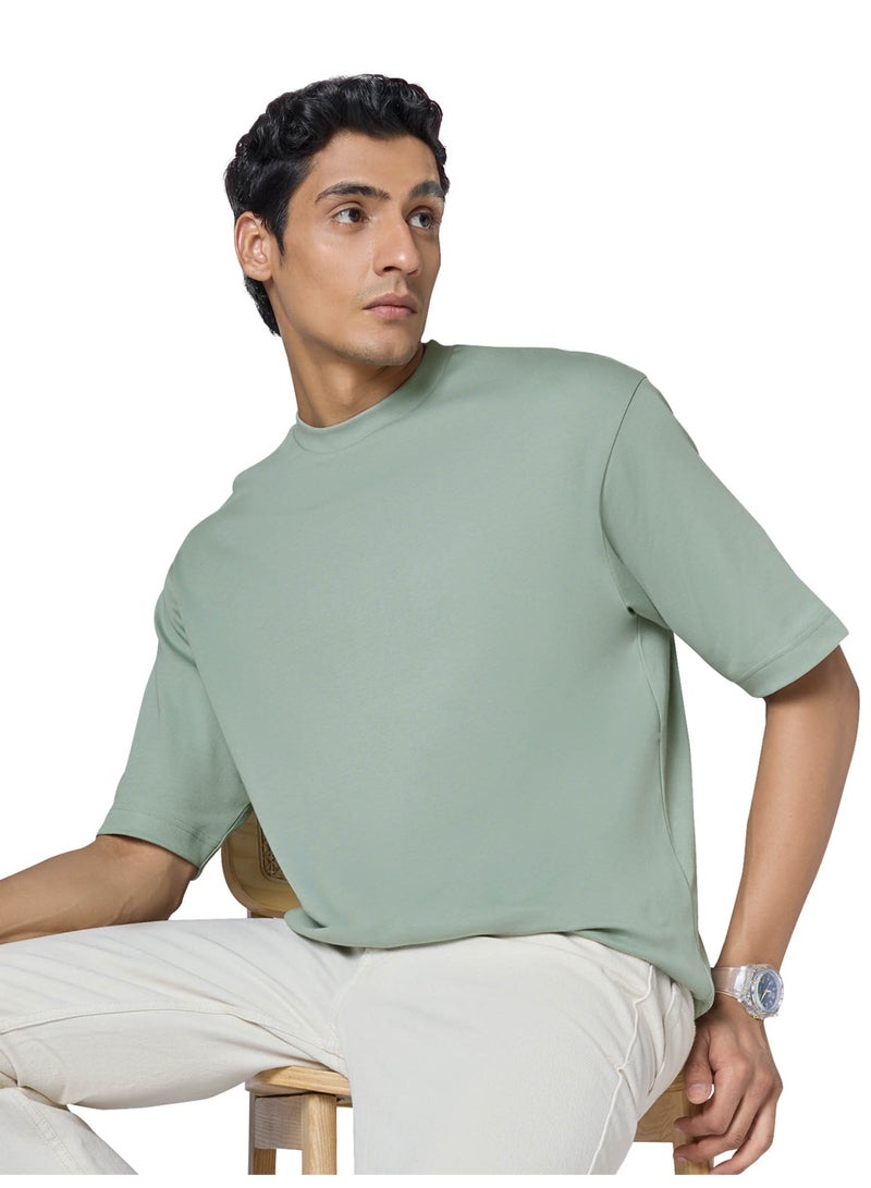 اكس واي اكس اكس تيشيرت XYXX Drift للرجال بمقاس كبير | قطن ممشط ١٠٠٪ | تيشيرت سادة بياقة دائرية وأكتاف منسدلة وأكمام نصفية - Image 4