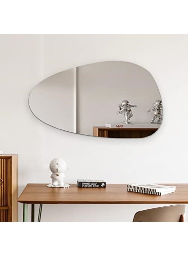ss art gallery Asymmetrical Frameless Wall Mirror, Irregular Shape, 50 x 85 cm, Modern Decorative Full Body Mirror with MDF Back Panel for Living Room, Bathroom, Entrance - Image 4