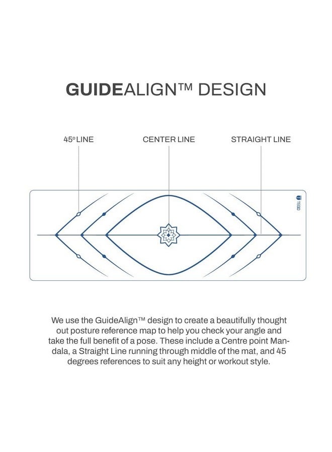 TEGO حصيرة يوغا تيغو ستانس مع دليل المحاذاة لوضعية الجسم (برونزي أزرق بدون حقيبة) | تصميم قابل للعكس مع قبضة مزدوجة الملمس | سمك 5 مم | مضادة للميكروبات، غير قابلة للانزلاق، مقاومة للعرق | 6 قدم × 2 قدم | حصيرة يوغا ولياقة بدنية | حصيرة تمرين صديقة للأحذية - Image 5