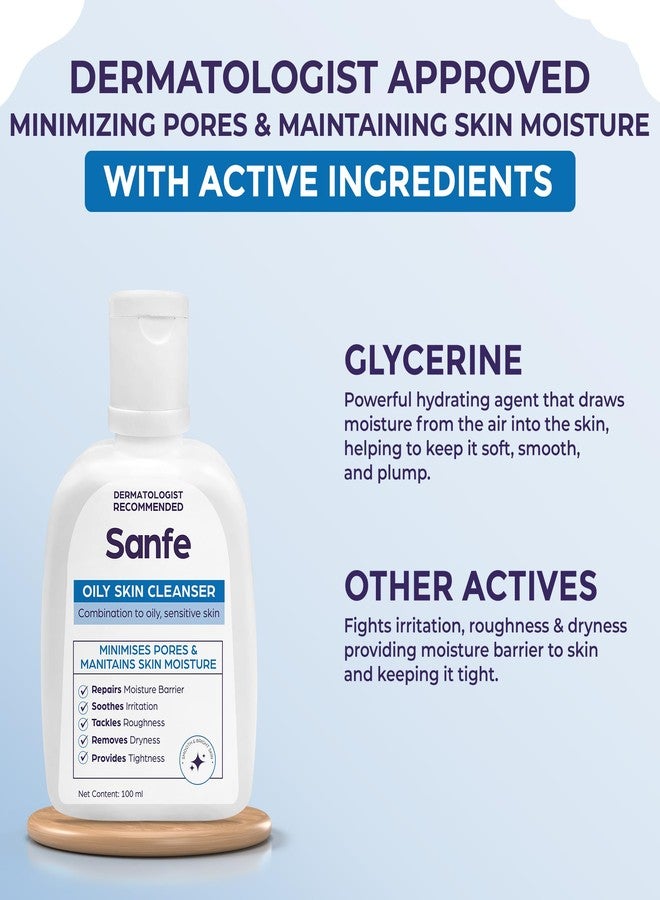 Sanfe Oily Skin Cleanser | Minimises Pores & Maintains Skin Moisture | For skin repair, roughness, dryness, tighter skin | Daily Cetaphil Face Wash For Oily, Acne Prone Skin | Cetaphil Gentle Foaming - 100ml - Image 4