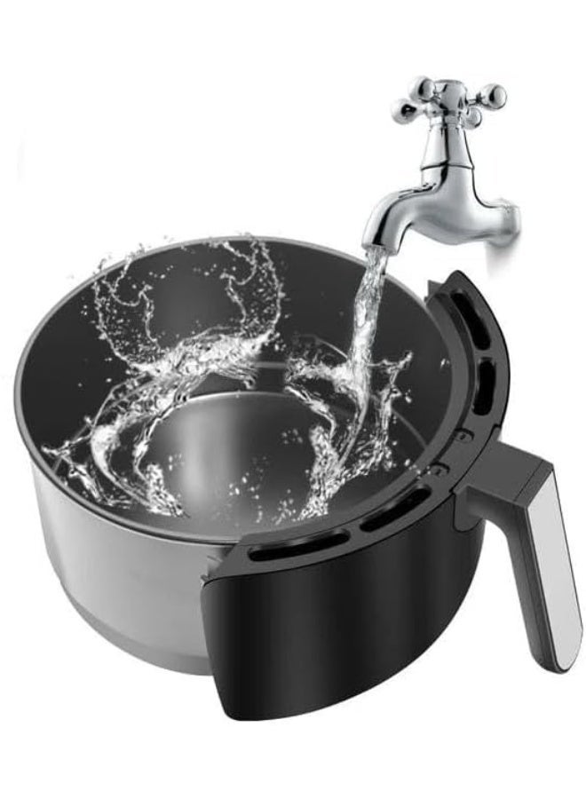 Digital air fryer with a screen, 8-liter capacity, 2400 watts of power, 8 cooking programs, 30-minute timer, and premium finish. - Image 2