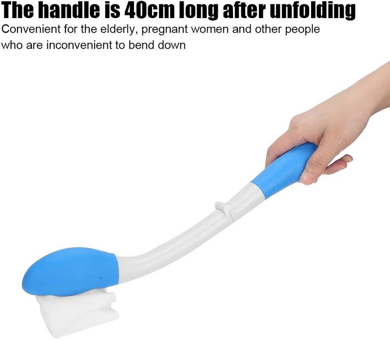 Sonew Foldable Toilet Aids Tools, 15.7"Long Reach Comfort Wipe Bottom Grips, Toilet Aid Self Wipe Assist Tissue Holder Tool - Image 3