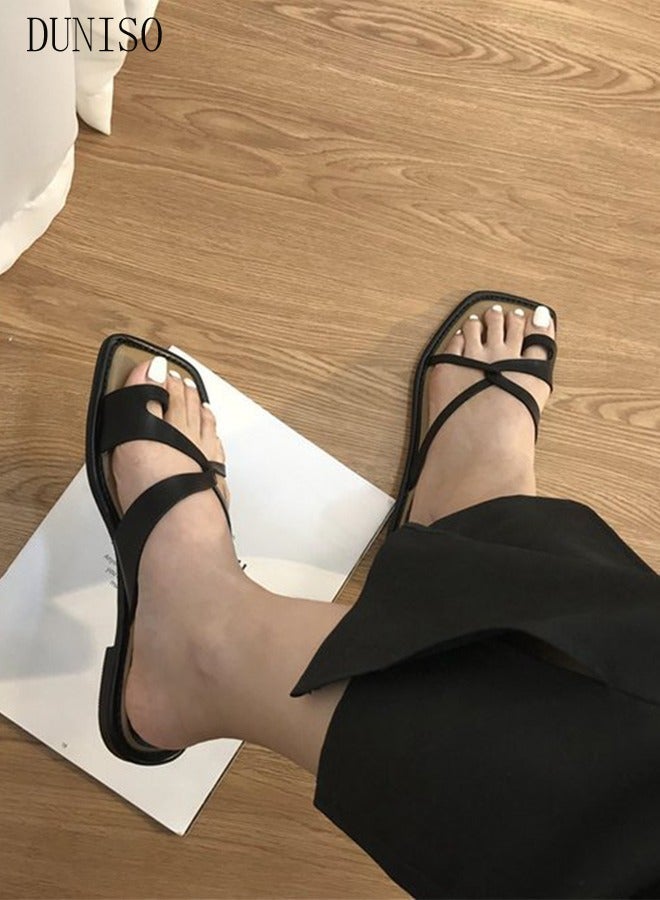 DUNISO Women's Flip Flops Non-Slip Beach Travel Sandals Open-Toe Slippers Ultimate Comfort, Lightweight, Thick Sole, Non-Slip, Easy to Clean - Image 3