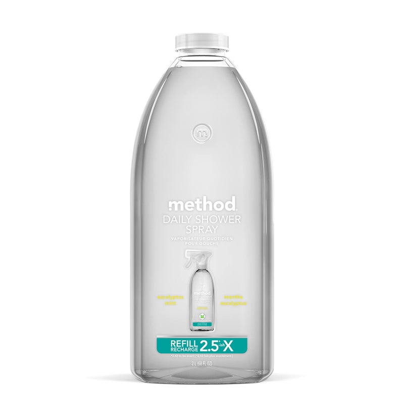 Method Daily Shower Cleaner Refill, Eucalyptus Mint, For Showers, Tile, Fixtures, Glass and Tubs, 68 Fl Oz (Pack of 1) - Image 1