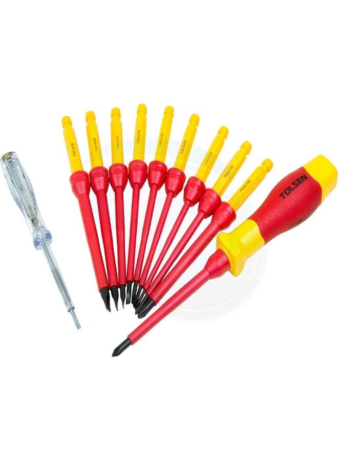 Tolsen V33212 - 12pcs Insulated Changeable Screwdriver Set - VDE 1000 Volts - Image 2