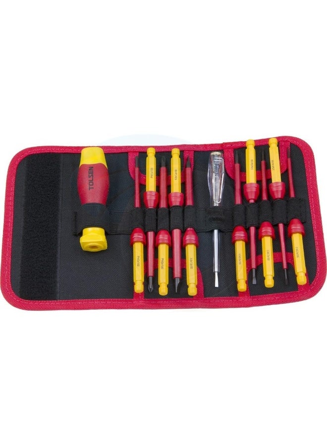 Tolsen V33212 - 12pcs Insulated Changeable Screwdriver Set - VDE 1000 Volts - Image 5