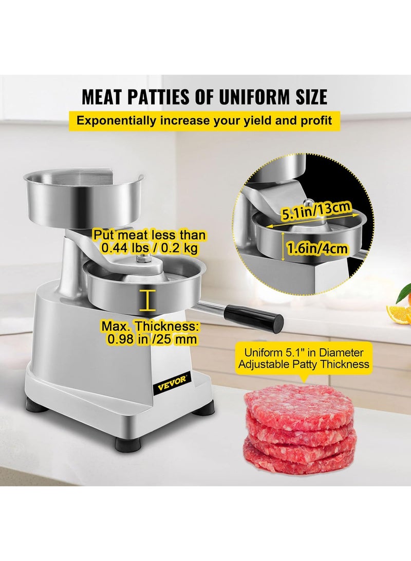 TRADO EGYPT Commercial Stainless Steel Burger Press with 1000 Patty Papers, 130mm - Image 3