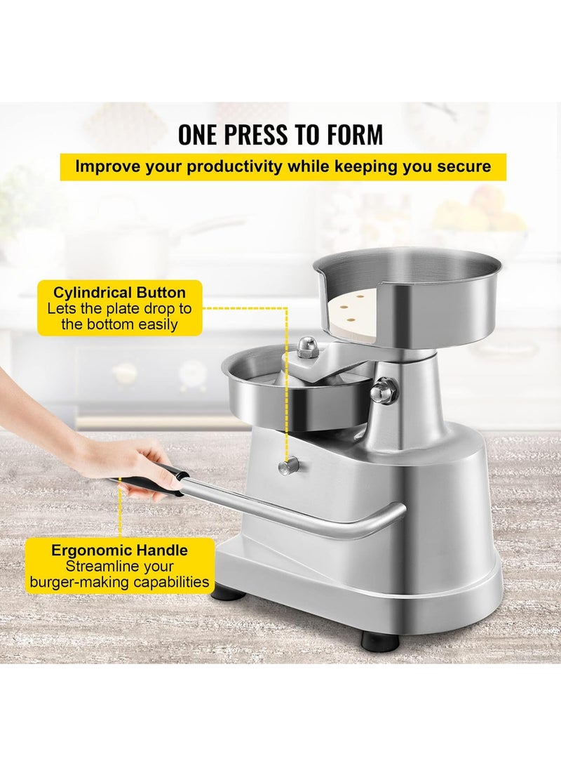 TRADO EGYPT Commercial Stainless Steel Burger Press with 1000 Patty Papers, 130mm - Image 2
