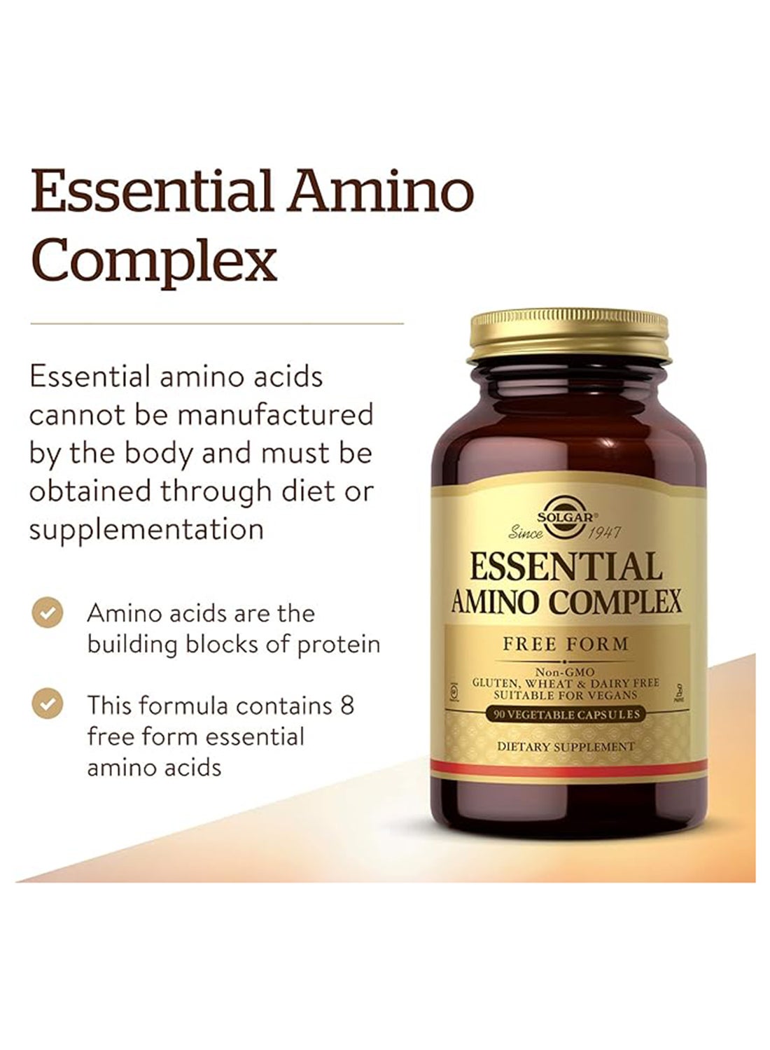 Essential Amino Complex - 90 Vegetable Capsules