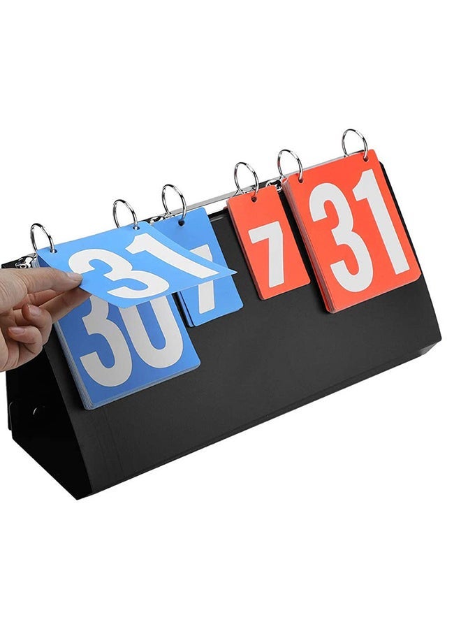 NIBEMINENT 4-Digit Score Recording Basketball Badminton Table Tennis Competition Scoreboard 40x15x21cm - Image 1