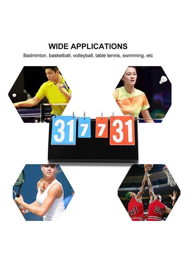 NIBEMINENT 4-Digit Score Recording Basketball Badminton Table Tennis Competition Scoreboard 40x15x21cm - Image 4