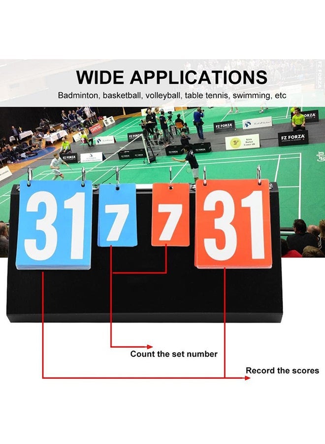 NIBEMINENT 4-Digit Score Recording Basketball Badminton Table Tennis Competition Scoreboard 40x15x21cm - Image 3