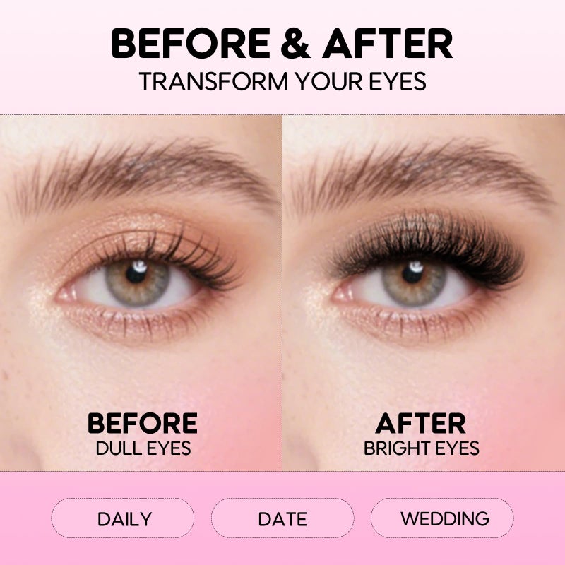 Azenlo Lash Extensions 40D+60D Cluster 240pcs DIY Wispy Lash Clusters 10-16mm Eyelash Clusters for Beginners At Home Individual Thin Band Lash Kit (40D+60D Kit) - Image 2