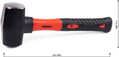 Visko 726 Club Hammer 225 kg Heat Treatment DropForged Hammerhead for Pulling Nails Prying Boards Demolition Work Splitting Wood Red Balck - Image 2