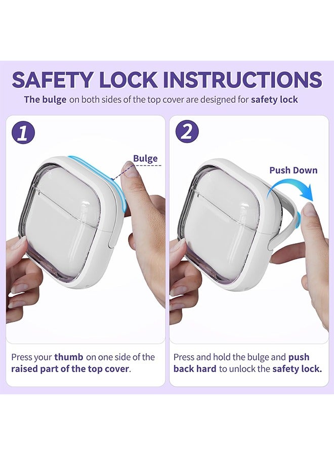 Beauenty AirPods 4th Generation Case 2024 with Safety Lock, Soft Clear Silicone Case for Women, Girly Floral Pattern, Active Noise Cancellation, Phone Stand Function, Cleaner Kit - Image 4