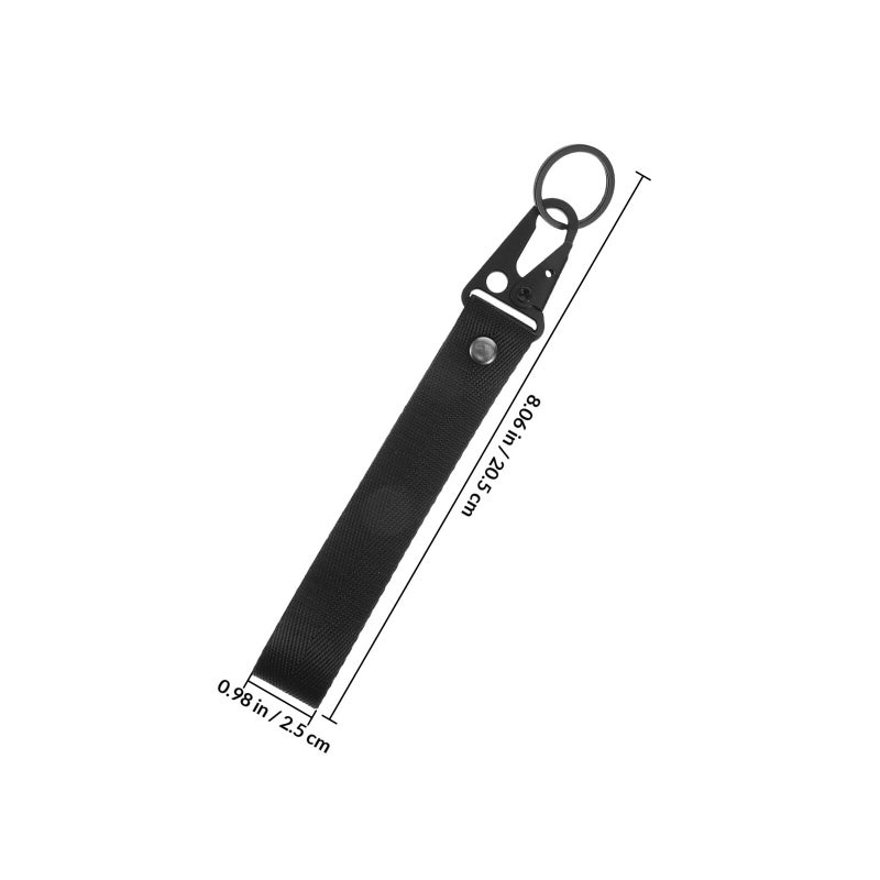 Black Car Keychain With Lanyard Strap Functional Gift For Automotive Enthusiasts - Image 3