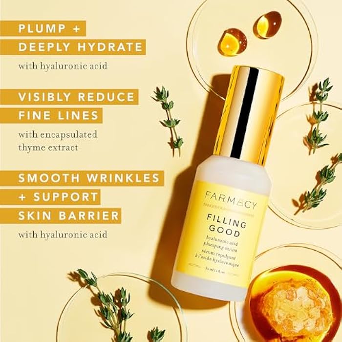 Farmacy Filling Good Hyaluronic Acid Serum for Face - Anti Aging Skin Care + Hydrating Face Serum - Plumps, Smoothes & Helps to Visibly Improve Skin Firmness for a Youthful Complexion (5ml) - Image 2