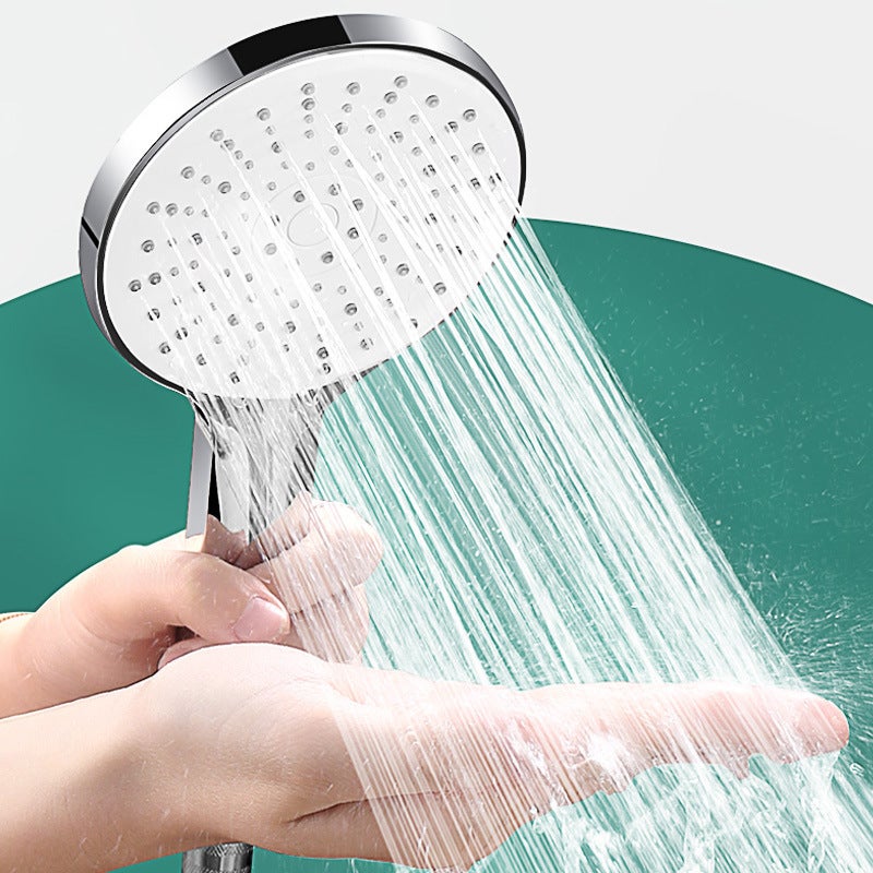 Hand-held Shower, Large Panel 4.7 inch Shower, Hand-held Water-saving Shower, 5 Adjustable water Spray Modes, With Punch-free Bracket and Hose - Image 3
