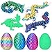 YILCER 4Pcs 3D Printed Dragon Eggs with Dragon Inside Prefilled Easter Eggs with Dragon Toy for Basket Stuffers Goodie Bag Fillers Classroom Prize Supplies Easter Basket Essentials for Kids Teens - Image 3