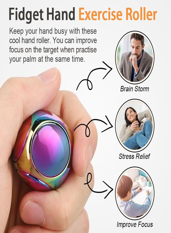 Dilabnba Metal Fidget Spinner Toy for Kids Adults, Stress Relief Fidget Gyro Ball Toy for Gifts Decoration Classroom Pirzes Birthday Party Favors - Image 3
