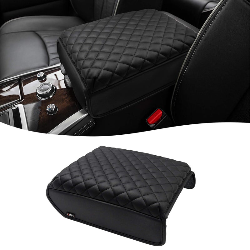 KBH Center Console Armrest Cover for Infiniti QX60 JX35 Nissan Pathfinder 20132020 Vinyl Leather Trim Car Middle Console Lid Protector AntiScratch Black