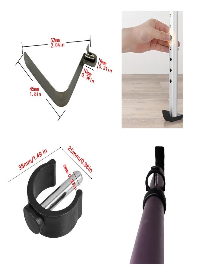 AbbiyyZ 5 Pack V-Shape Snap Clips + 4 Pack C-Shape Clips for Walker & Cane, Height Adjustable Spring Clips for Mobility Aids, Replacement Clips for Toilet Safety Rails, Canes, Walkers, and Crutches - Image 4