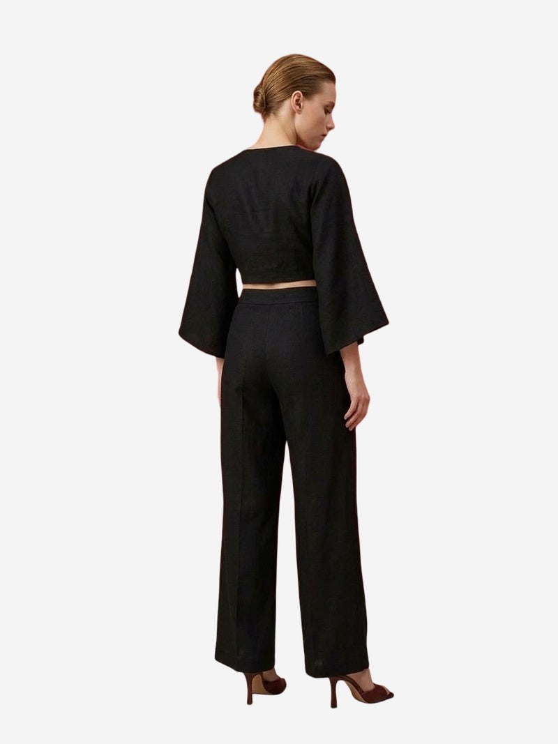 MY FASHION Cotton Co-ord Set with Tie Detail - Image 1