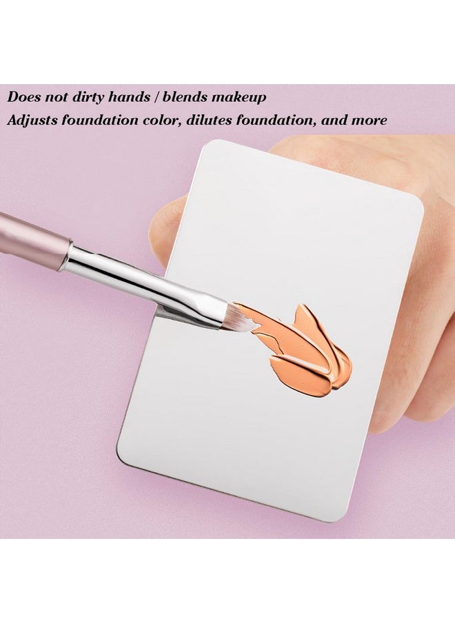 KissDate - Makeup Mixing Palette, KissDate Makeup Spatula Palette with Foundation Spatula, Stainless Steel Makeup MixingTray Nail Art Palette Foundation Mixing Tray Cosmetic Spatula Makeup Palette Makeup Mixer - Image 1