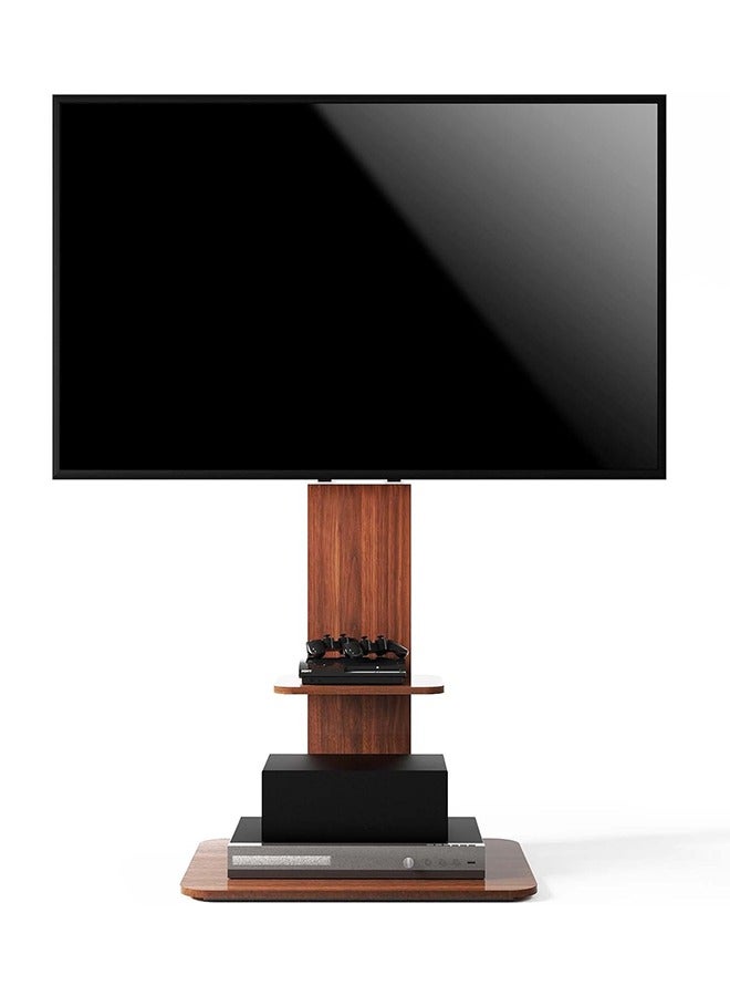 Wood Floor TV Stand Universal TV Mount Bracket for 32-65 inch LCD LED TVs Height Adjustable and Cable Management Max VESA 600x400mm - Image 1