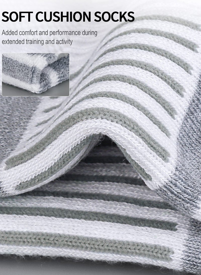Ankle Athletic Running Socks Cushioned Breathable Low Cut Sports Tab Socks for Men and Women (6 Pairs) - Image 2