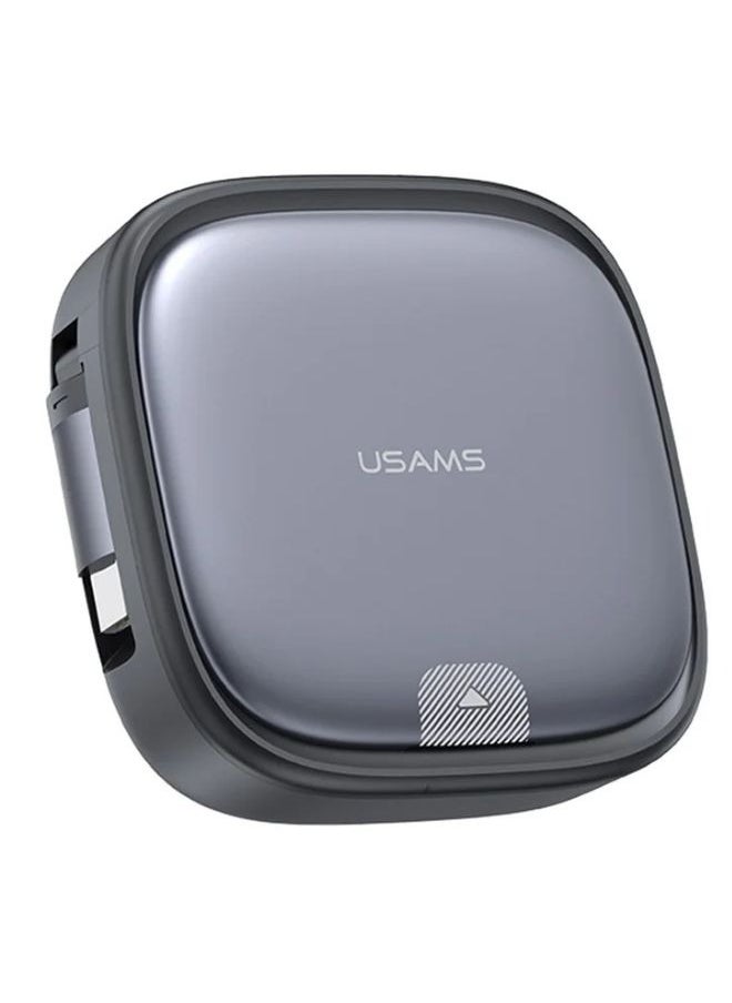Usams - 60W USB Travel Data Cable Adapter Case, Fast Charging Line Storage Organizer Box, Lightning Type C iOS Device Micro USB Converter, Card Ejector Pin Set Phone Holder Stand - Image 1