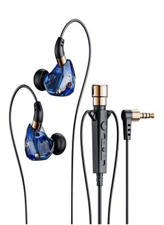 Smart Noise Cancelling Gaming Sport Hi-Fi Stereo Wired Headset - for Galaxy S20/S21/S22/S23/S24 FE Ultra and IPhone 15 Pro Max/iPad Blue
