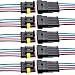 Zuozee ZUOZE 5 Kit 4 Pin Car Connector Waterproof Electrical Connector Male and Female Way 18 AWG Wire Plug Socket Kit for Truck Motorcycle Boat and Other Wire Connection - Image 2