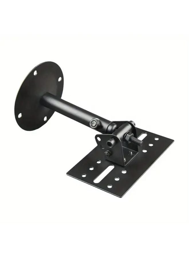Black Wall Mounted Speaker Rack Adjustable Metal Shelf For Home Theater - Image 2