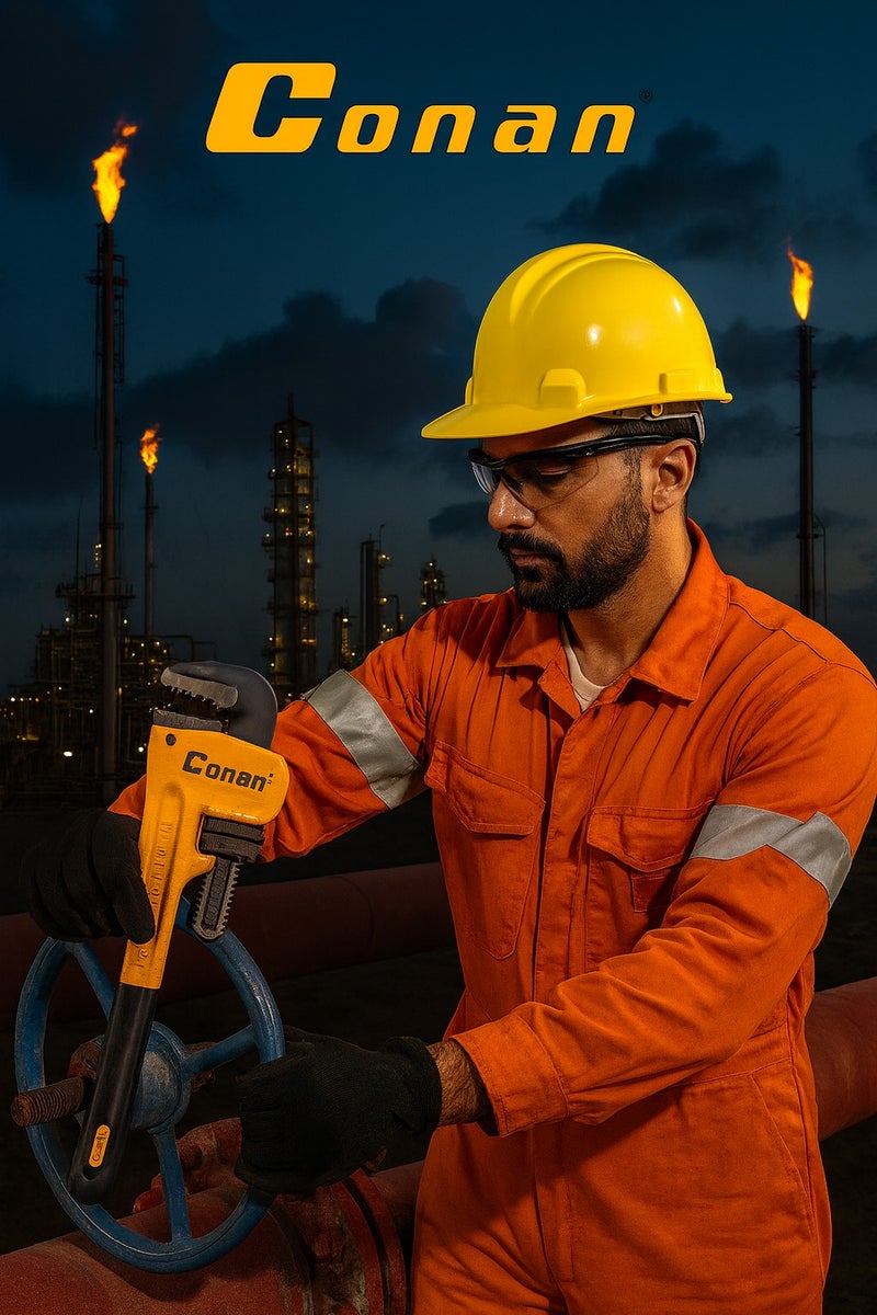 Conan 12" (300mm) Heavy-Duty Pipe Wrench – Model COP0812, Professional Plumbing and Industrial Maintenance Tool - Image 2