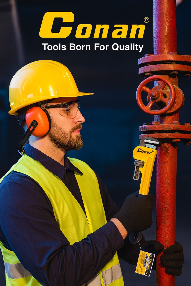 Conan 12" (300mm) Heavy-Duty Pipe Wrench – Model COP0812, Professional Plumbing and Industrial Maintenance Tool - Image 3